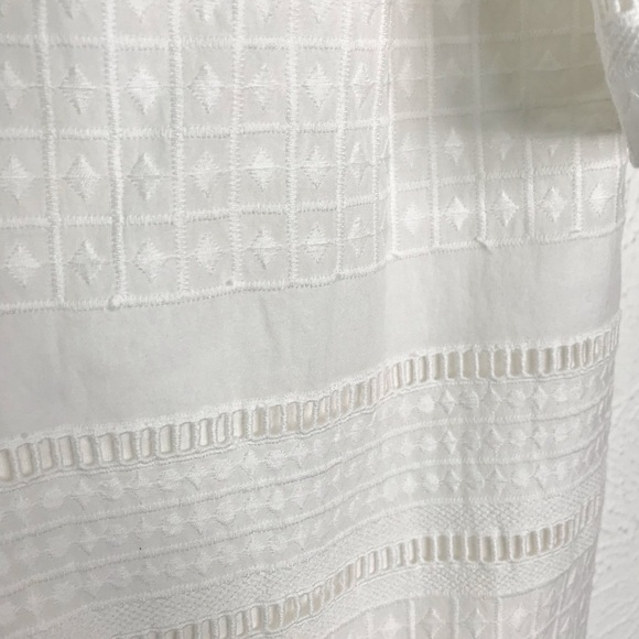 J Crew Flutter Sleeve Shift Dress In Eyelet 100% Cotton SIZE 8 - Picture 9 of 15